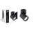 D'Lite Plafond Spot Clio Noir Inclinable| Convient pour 1x GU10
