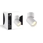 D'Lite Plafond Spot Clio Blanc Inclinable| Convient pour 1x GU10
